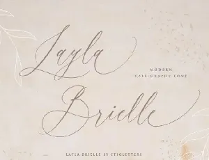 Layla Brielle Calligraphy font