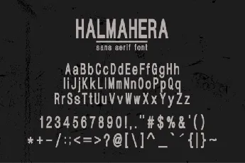 Halmahera Sans Serif Demo font