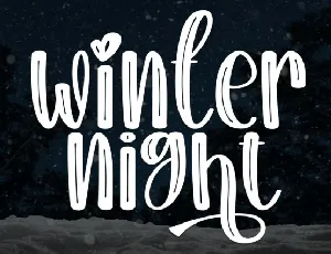 Winter Night Display font