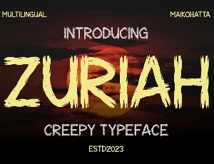 ZURIAH font