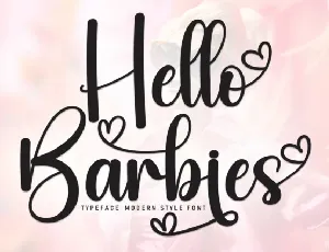 Hello Barbies Script font