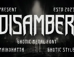 Disamber font