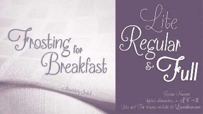 Frosting for Breakfast font