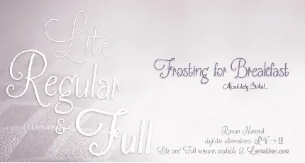 Frosting for Breakfast font