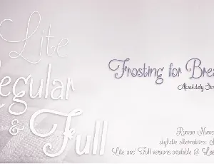 Frosting for Breakfast font