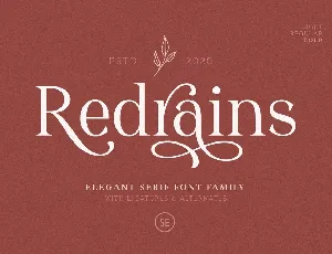 Redrains font