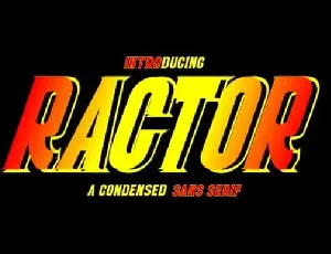 Ractor Display font