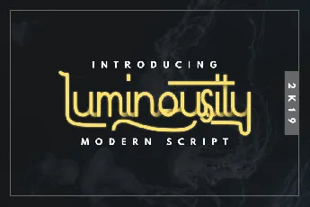 Luminousity – Modern Script font