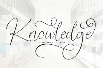 Knowledge Script font