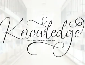 Knowledge Script font