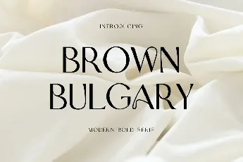 BrownBulgary font