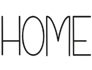 Home Display font