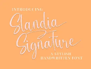 Slandia Signature font