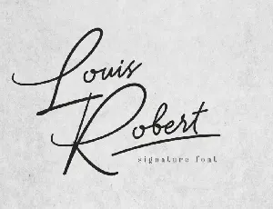 Louis Robert Script font