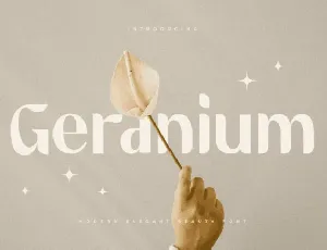 Geranium font