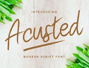 Acusted font