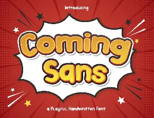 Coming Sans Free Trial font