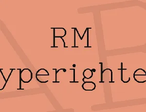 RM Typerighter font