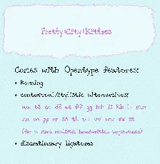 Pretty City Kitties font