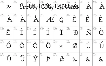 Pretty City Kitties font