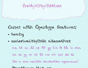 Pretty City Kitties font