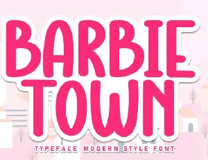 Barbie Town Display font