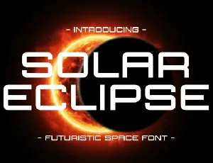 Solar Eclipse font