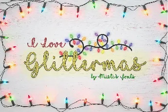 I Love Glittermas font