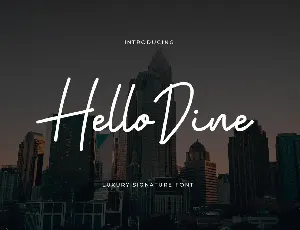 Hello Dine font