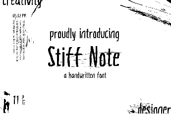 Stiff Note - Demo font