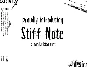 Stiff Note - Demo font