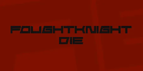 FoughtKnight Die font