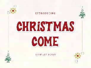 Christmas Come - Personal Use font