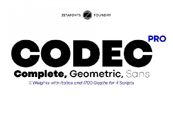 Codec Pro Sans Family font