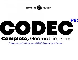 Codec Pro Sans Family font