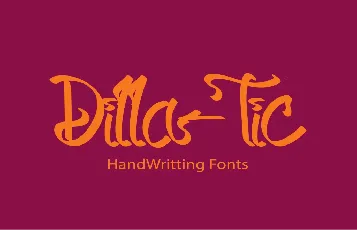 Dilla Tic font