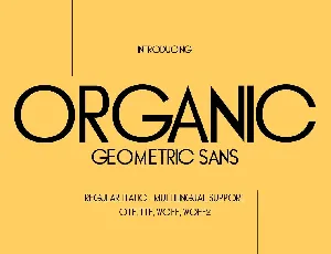 Organic font