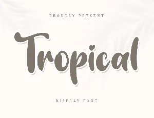 Tropical Display - Personal Use font