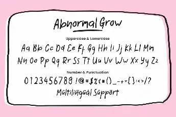 Abnormal Grow font