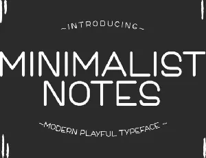 Minimalist Notes font
