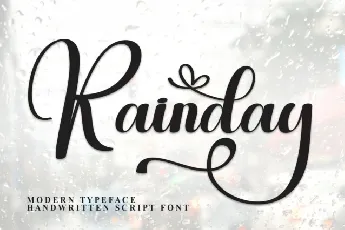 Rainday Calligraphy font