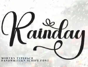 Rainday Calligraphy font