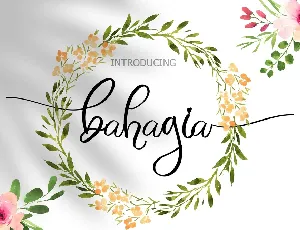 Bahagia font