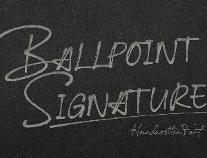 Ballpoint Signature font