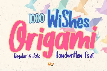 1000 Wishes Origami font