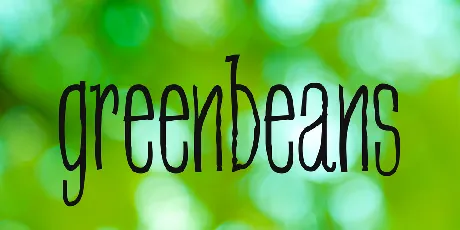 greenbeans font