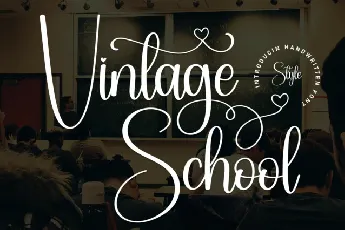 Vintage School Script font