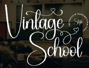 Vintage School Script font
