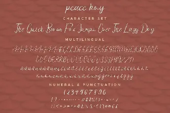 Peace Boy Demo font