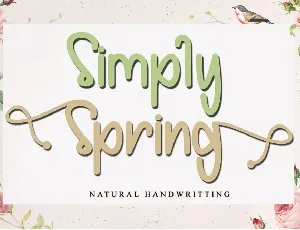 Simply Spring - PERSONALUSE font